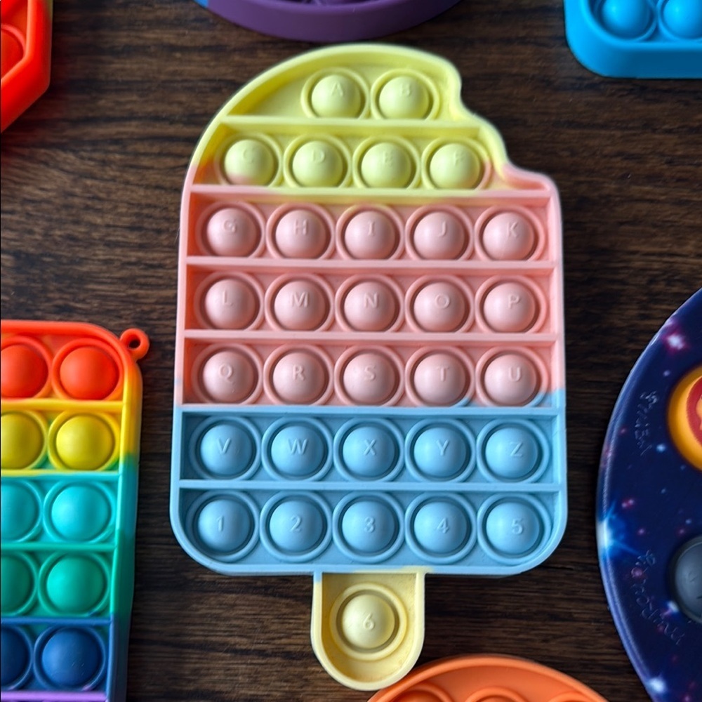 Rainbow Pop It Fidget Toy Set - Picture 3 of 8